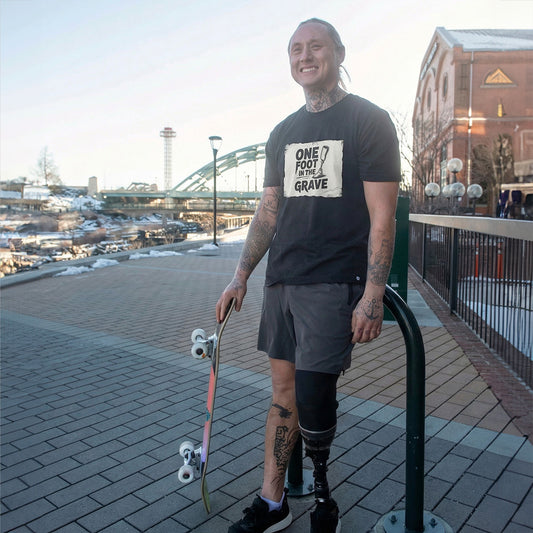 One Foot in the Grave Sign Tee